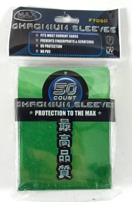 Max Protection Standard  Card NEO Sleeves GREEN CHROM (50 Count) 7050LCSG - Image 1 of 4