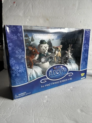 rudolph island of misfit toys Gift Set Sam Snowman Memory Lane Damage Box Rare Cover