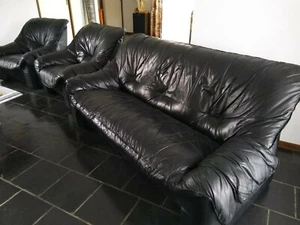 Moran Leather Lounge - Picture 1 of 9