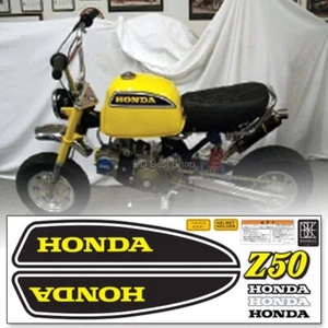 Sticker Fuel Tank Custom L/R Side Emblem Logo For Honda Gorilla 50 Black Yellow - Picture 1 of 5