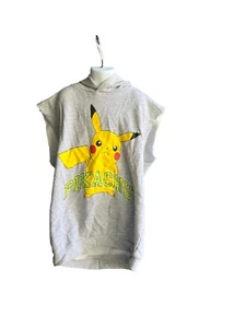 Pokemon Pikachu pullover Sleeveless hoodie Gray Boy XXL - Picture 1 of 3