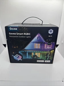 Govee LED Permanent Outdoor Lights Smart RGBIC 50ft 36 LED Eaves Lights SEALED - Picture 1 of 4