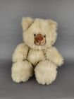 VTG Light Brown Teddy Bear with Red Bow 11 Inch Plush Toy