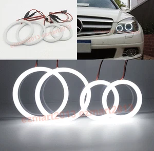 Anillo halo LED algodón para Benz W204 C350 C63 C300 08-11 Bi faro xenón blanco - Imagen 1 de 18