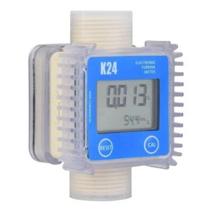 K24 LCD Digital Turbine Durchflussmesser für Chemikalien Wasser Ölzähler Gerät - Bild 1 von 8