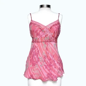 Monsoon Silk Babydoll Camisole Top Womens US 8 Med EU 40 Pink Fairy Coquette Y2K - Picture 1 of 13