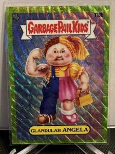 2020 Garbage Pail Kids Chrome 3 Green Wave REFRACTOR Glandular Angela 110b /299 - Picture 1 of 2