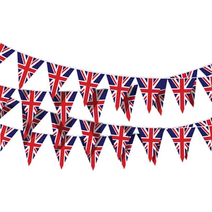 4x Union Jack Bunting Triangle Banner Flag 25Pcs 7M Britain British Street Party - Picture 1 of 5