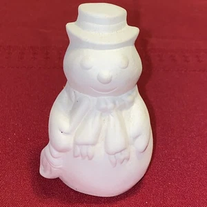 Vintage Form Keramik Biskuit Schneemann Figur unvollendet bemaltfertig DIY - Bild 1 von 7