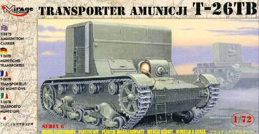 Mirage Trasportatore di Munizioni T-26 TB Ammunition 1:72 Panzer Serbatoio Kit - Immagine 1 di 1