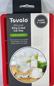 🔥 Tovolo King Cube Ice Tray - Candy Apple Red #81-9110 Silicone