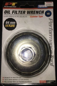 Oil Filter Wrench 64 mm 14 Flute (1/2) Tool for Toyota Performance Tool Canister - Picture 1 of 3