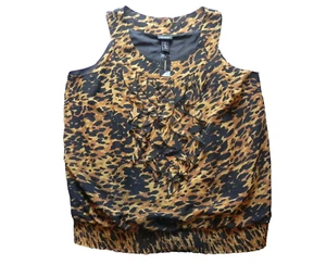 Lane Bryant Shirt Womens 28 Animal Print Leopard Sleeveless Tank Blouse Plus NWT - Picture 1 of 7