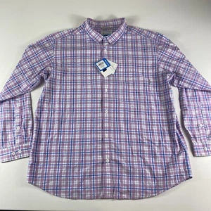 Columbia Shirt Mens XXL Plaid Purple Button Down Long Sleeve Steeple Ridge NWT - Picture 1 of 11