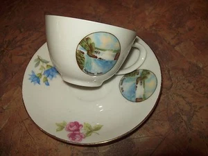 Schwarzenhammer Bavaria Demitasse Cup & Saucer, Niagra Falls Germany US zone! - Picture 1 of 3
