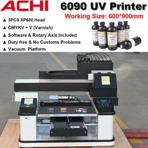 Epson XP600 UV 6090 Printer For Cylindrical 3D Embossed & Vacuum Table Varnish - Picture 1 of 10