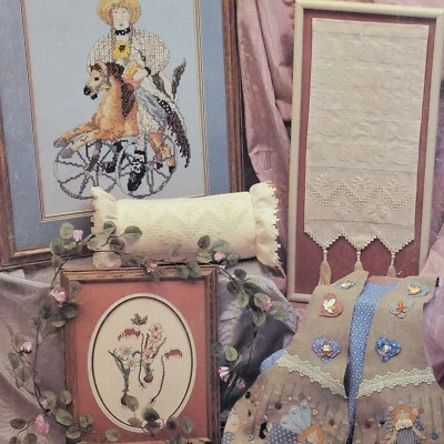 Hollie Designs Button Angels Folk Art Vest With Cutouts Sewing Cross Stitch Book - Image 1 of 4