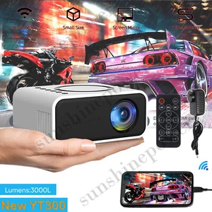 YT300 Mini Projector LED HD 1080P Home Cinema Movie Theater Projector Multimedia - Picture 1 of 26