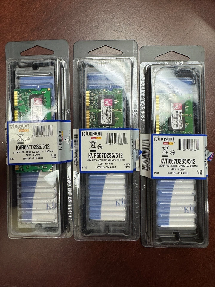 512MB DDR2-5300 667Mhz 200-pin Sodimm Laptop  512X3 - Image 1 of 1