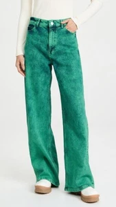 nwt Baum und Pferdgarten NALANEY wide leg stretch JEANS GREEN dyed FR 44 $199 - Picture 1 of 4