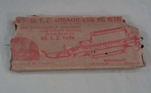 Vintage Wonderart No. 3 EZ Automatic Hook Rug Needle w/ Box - Picture 1 of 3