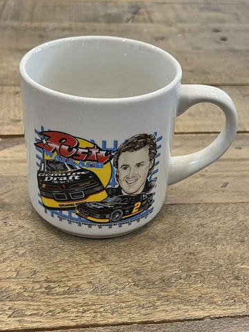 Vintage NASCAR Rusty Wallace #2 Miller Coffee Mug - VTG T-shirt Print On Cup Cover