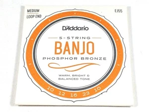 D'Addario Banjo Strings EJ55 (formerly J55) Phosphor Bronze Medium - Picture 1 of 5