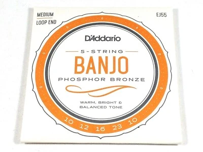 D'Addario Banjo Strings EJ55 (formerly J55) Phosphor Bronze Medium - Image 1 of 4