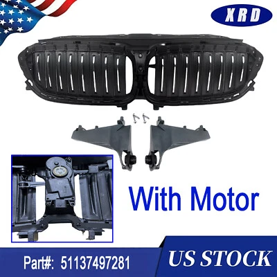 For BMW M550i 540i 530i G30 17-20 Front Radiator Shutter Grille Assembly W/Motor - Image 1 of 4