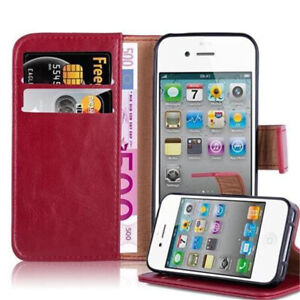 Hülle für Apple iPhone 4/4S Schutz Geldbörse Abdeckung magnetisch Luxus Buch