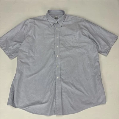 LL BEAN Shirt Mens XXL 17 Blue  Short Sleeve Button Up Classic Oxford Cotton - Image 1 of 4