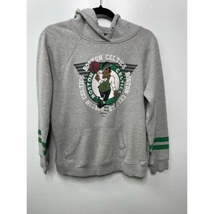 NBA Pullover Hoodie Sweatshirt Boston Celtics Print Kangaroo Pocket Gray Youth M - Picture 1 of 9