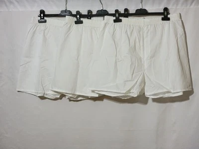 3 VINTAGE MEN'S WHITE FRUIT OF THE LOOM POLY COTTON BOXERS LARGE 38-40 USA MADE - Image 1 of 3