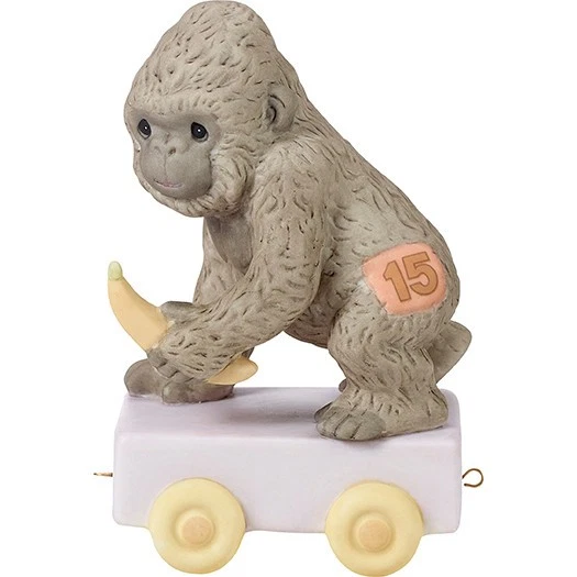 Precious Moments Figurine Age 15 Birthday Train Gorilla 142035
