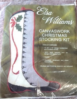 Elsa Williams Canvaswork Christmas Stocking Kit, Mono Canvas,, Complete Kit - Image 1 of 4