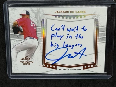 2019 Leaf Trinity JACKSON RUTLEDGE Inscription Auto RC Nationals - Image 1 of 2
