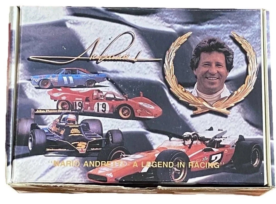 Juego de 50 cartas Mario Andretti Legend In Racing 1992 en hojalata Fórmula Uno Indy Car Foto 1 de 4