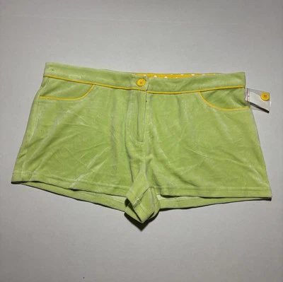 Exhilaration Shorts Lime Green Velvety Vintage Y2K Size XL - Image 1 of 4
