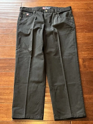 Chaps Ralph Lauren Black 5 Pocket Mens 38 Straight Leg Denim Jeans Chino Pants - Image 1 of 4