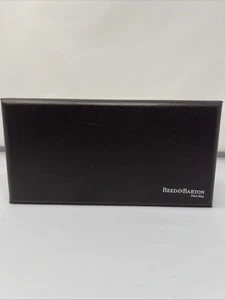 Reed & Barton Brown Leather Flatware Silverware Box 10x5 Inch BOX ONLY - Picture 1 of 9