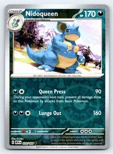 Tarjeta Pokémon Nidoqueen 031/165 Holograma Inverso Escarlata y Violeta 151 - Casi Nueva - Imagen 1 de 2