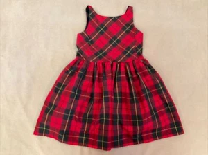 Ralph Lauren Girls' 7 Taffeta Red Tartan Plaid Dress Christmas Holiday Party - Picture 1 of 4