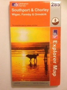 Southport & Chorley, Wigan Formby & Ormskirk OS Explorer Map 285 - Cover damage - Picture 1 of 5
