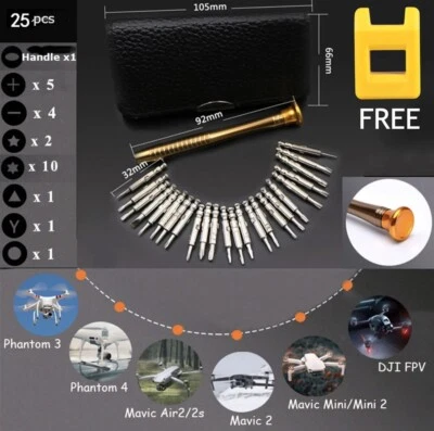 25 PCS REPAIR SCREWDRIVER TORX TOOL KIT SET FOR OAKLEY RAYBAN SUNGLASSES EYEWEAR - Image 1 of 4