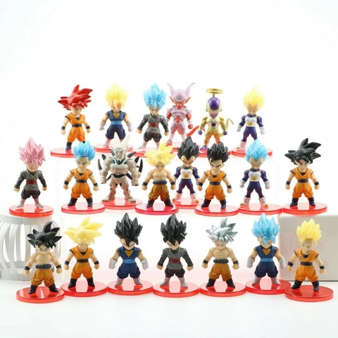 21pcs/Set Dragon Ball Z Super Saiyan Son Goku Vetega Gotenks Christmas Toys Cover