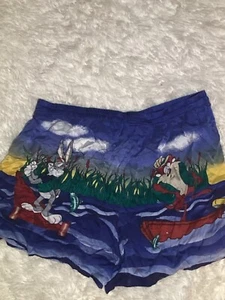 Looney Tunes Mania Vintage Mens Large 90’s 100% Silk Boxer Short - Picture 1 of 4