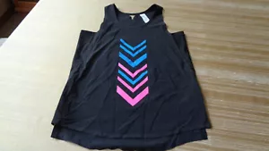 Ivivva Girls Black Cutout Racerback Tank Top 10 - LOOSE FIT - CLEAN - Picture 1 of 10