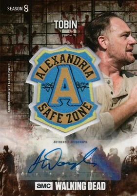 The Walking Dead Season 8, Jason Douglas 'Tobin' Autograph/Patch Card #36/50 - Image 1 of 2