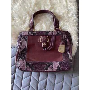 COLE HAAN 'Gracie' Purple Satchel purse - Picture 1 of 6