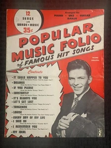 1945 POPULAR MUSIC FOLIO 12-Song Sheet Music G/VG 3.0 Frank Sinatra - Picture 1 of 2